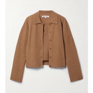 Reformation Cashmere Cardigan Tank Set